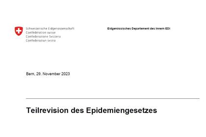 Revision of the Law of Epidemics: Consultation Process of SSPH+